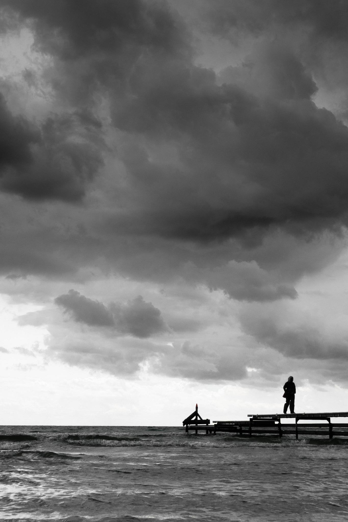Dramatische maa am meer